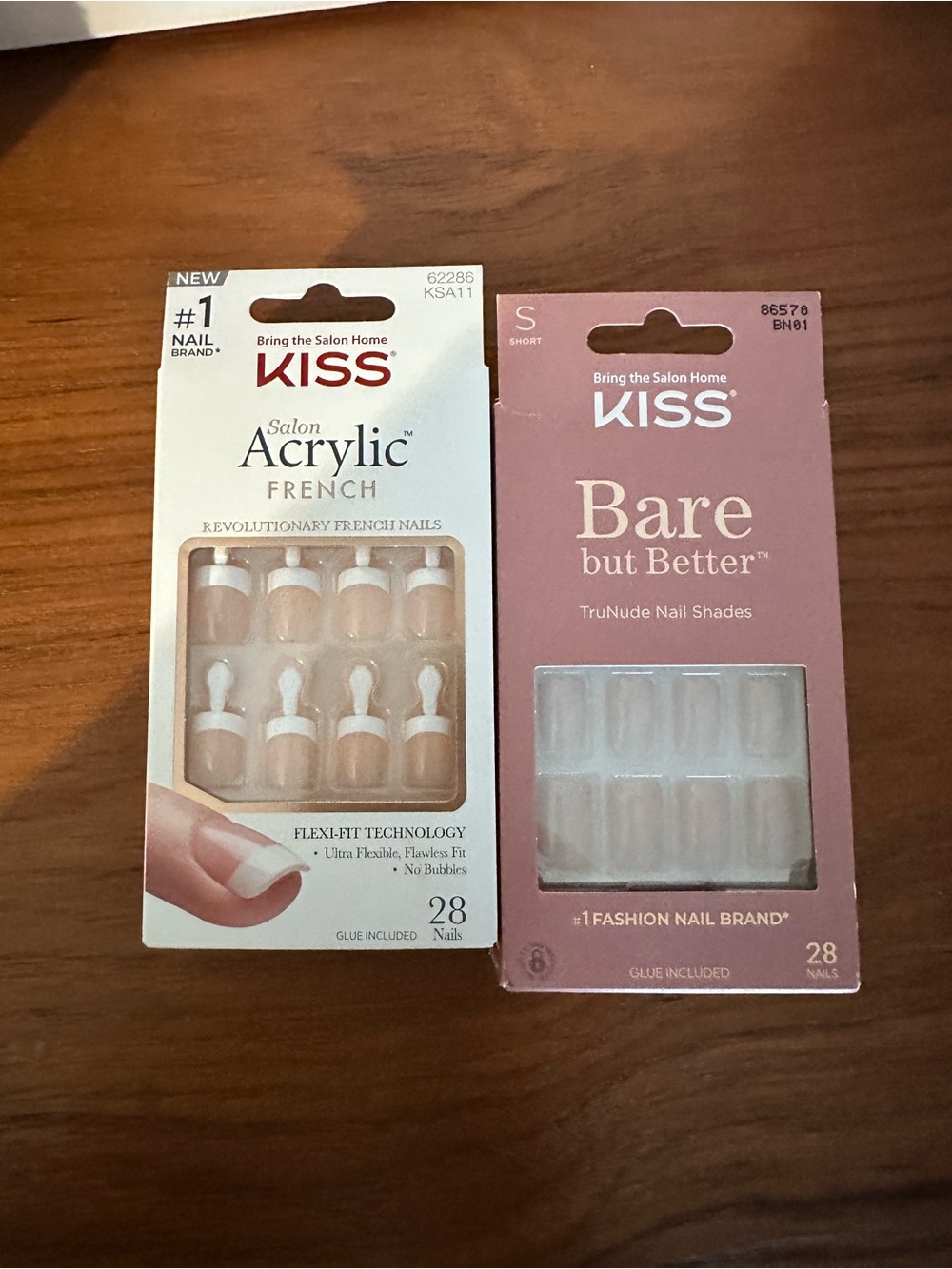 Duo of Kiss stick on nails